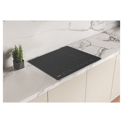 Whirlpool | WB B8360 NE BM | Induktionskochfeld | 4 Kochzonen | 9 Leistungsstufen | Booster | Touch-Steuerung | Schwarz