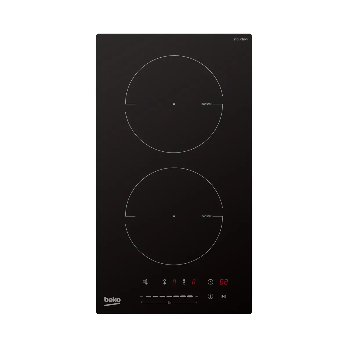 Beko | Induktionskochfeld | HDI32400TO | 2 Kochzonen | 2300 W Boost | 9 Leistungsstufen | Touch Control | Schwarz
