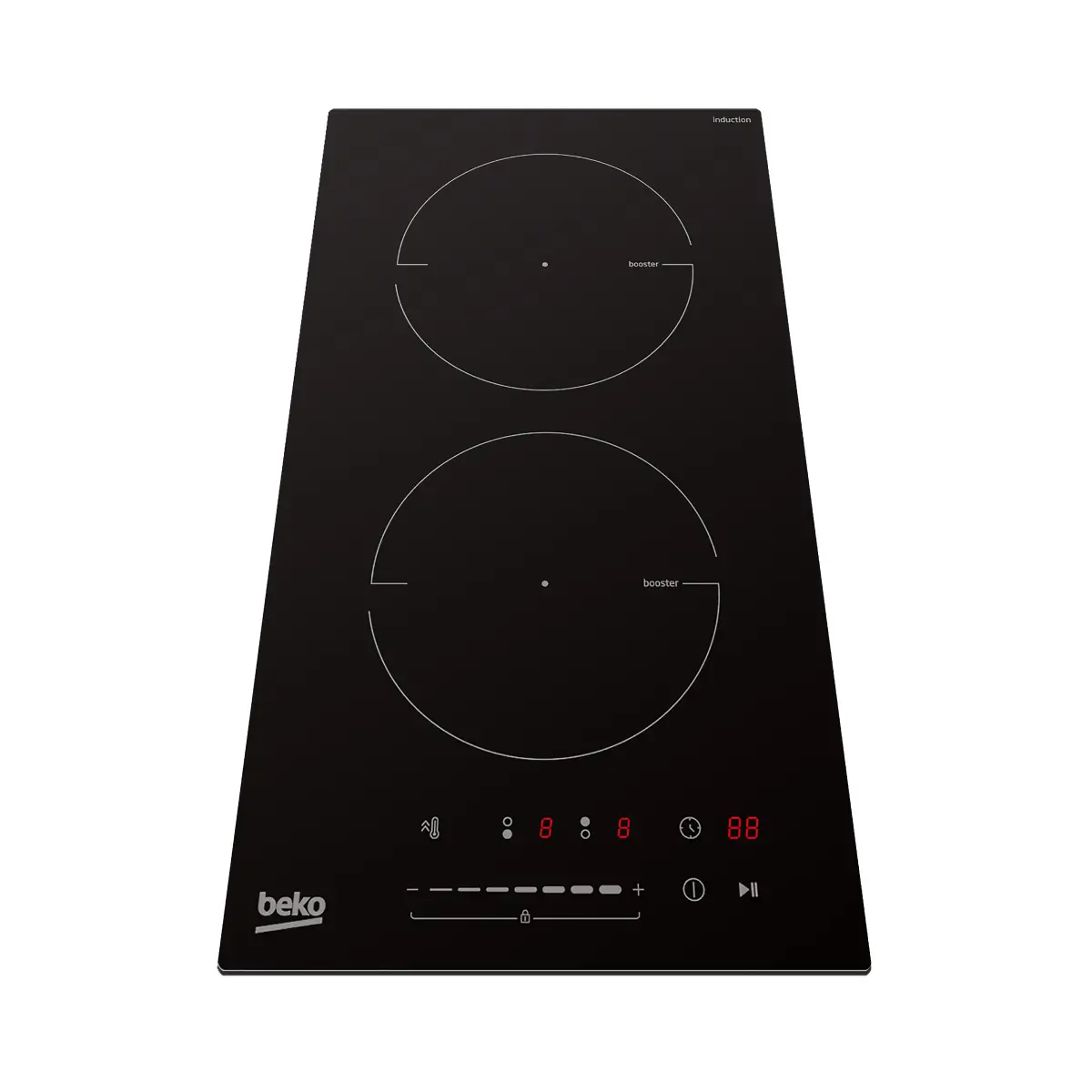Beko | Induktionskochfeld | HDI32400TO | 2 Kochzonen | 2300 W Boost | 9 Leistungsstufen | Touch Control | Schwarz