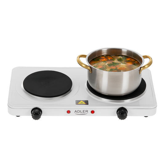 Adler | Electric Hot Plate | AD 6520 | 2500 W | 2 Cooking Zones | White