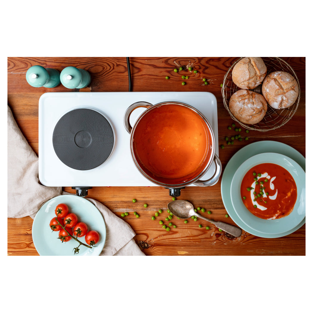Adler | Electric Hot Plate | AD 6520 | 2500 W | 2 Cooking Zones | White