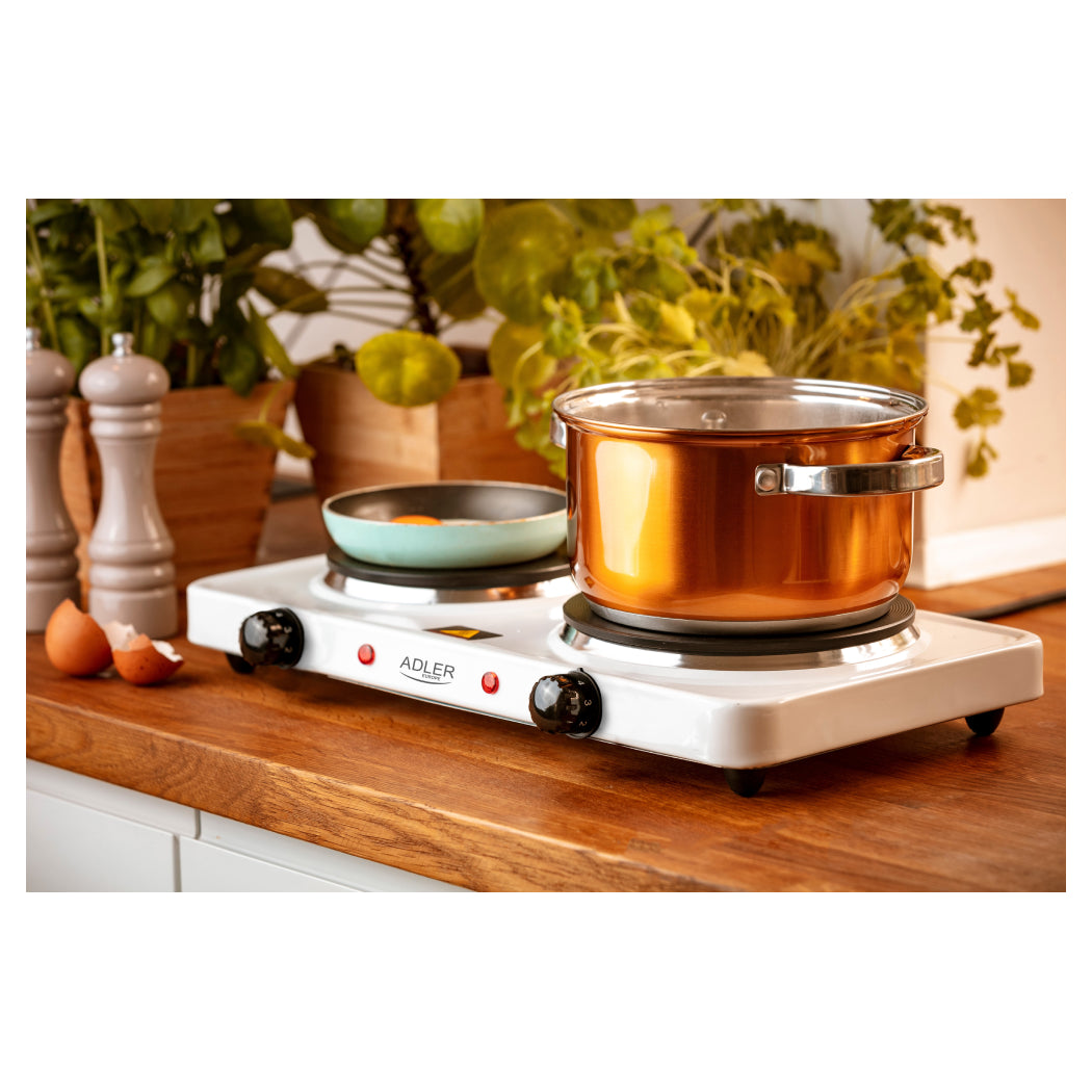 Adler | Electric Hot Plate | AD 6520 | 2500 W | 2 Cooking Zones | White
