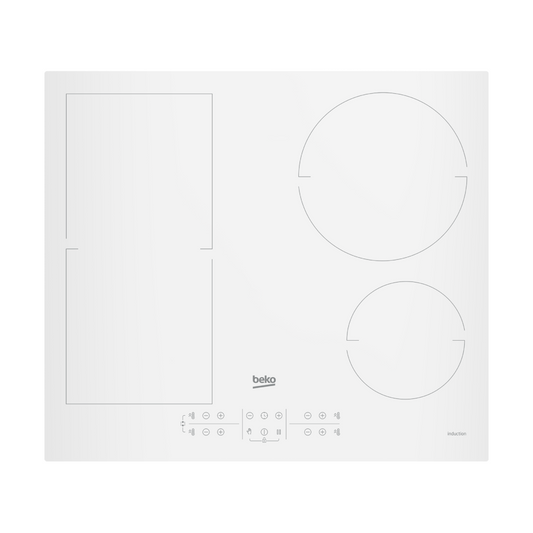 Beko | Induction Hob | HII64200FMTW | 4 Cooking Zones | 9 Power Levels | Boost | IndyFlex | Touch Control | White