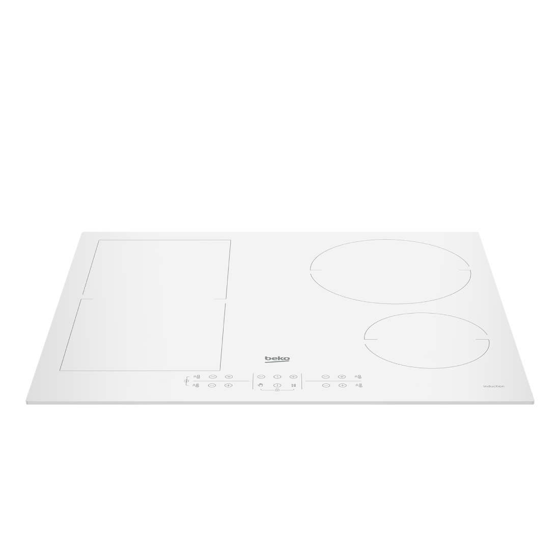 Beko | Induction Hob | HII64200FMTW | 4 Cooking Zones | 9 Power Levels | Boost | IndyFlex | Touch Control | White
