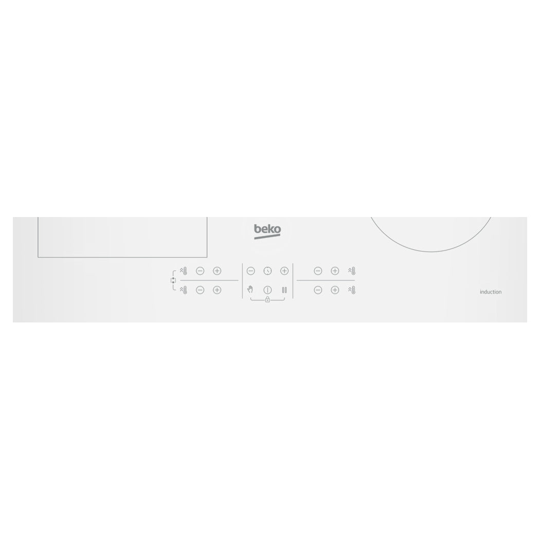 Beko | Induction Hob | HII64200FMTW | 4 Cooking Zones | 9 Power Levels | Boost | IndyFlex | Touch Control | White