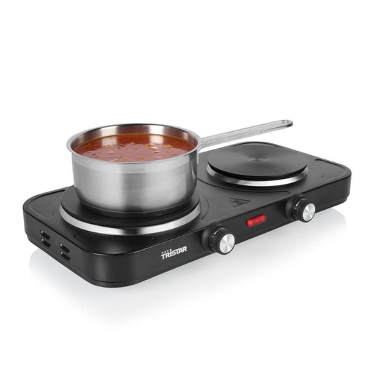 Tristar | Double Hot Plate | KP-6152 | 2500 W | 2 Cooking Zones | Black