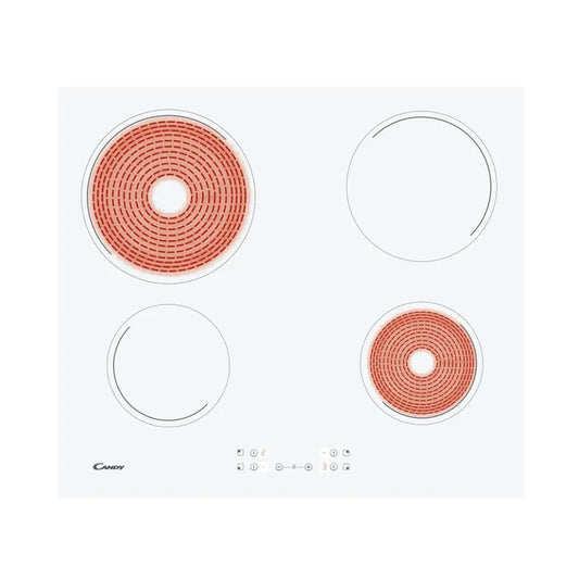 Candy | Idea | Hob | CH64CCW | Vitroceramic | 4 Cooking Zones | Touch Control | White