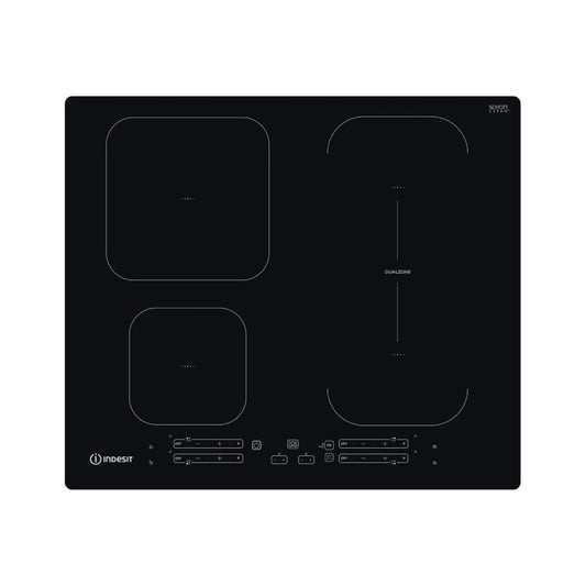 Indesit | Induction Hob | IB 65B60 NE | 4 Cooking Zones | DualZone | Touch Control | Timer | Black