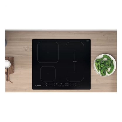 Indesit | Induction Hob | IB 65B60 NE | 4 Cooking Zones | DualZone | Touch Control | Timer | Black