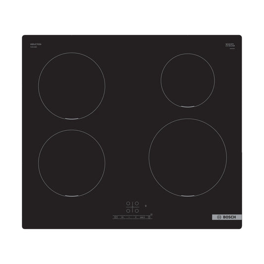 Bosch | Series 4 | Induction Hob | PUE611BB5E | 4 Cooking Zones | PowerBoost | TouchControl | Timer | Black
