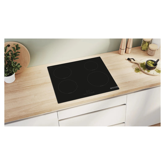 Bosch | Series 4 | Induction Hob | PUE611BB5E | 4 Cooking Zones | PowerBoost | TouchControl | Timer | Black