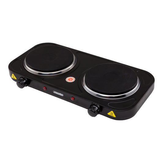 Mesko | Electric Hot Plate | MS 6509 | 2000 W | 2 Cooking Zones | 5 Temperature Settings | Black