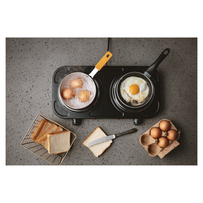 Mesko | Electric Hot Plate | MS 6509 | 2000 W | 2 Cooking Zones | 5 Temperature Settings | Black