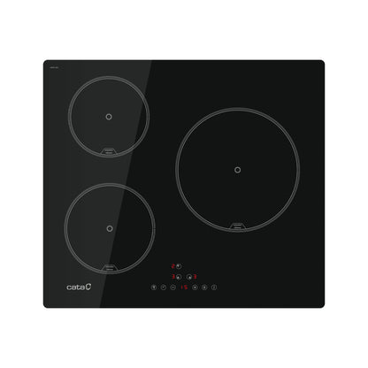 CATA | Induction Hob | IB 6403E2 BK | 3 Cooking Zones | 9 Power Levels + Booster | Touch Control | Timer | Black