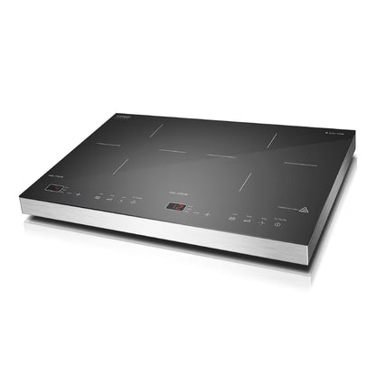 CASO Germany | S-Line | Induction Hot Plate | 3500 | 3500 W | 2 Cooking Zones | Sensor Touch | Timer | Black/Silver