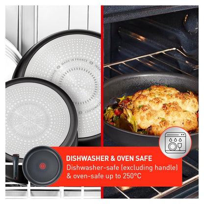 TEFAL | Ingenio Daily Chef | Pots & Pans Set | L7629453 | 4 pcs | 18/22/26 cm | Induction | Removable Handle | Black