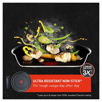 TEFAL | Ingenio Daily Chef | Pots & Pans Set | L7629453 | 4 pcs | 18/22/26 cm | Induction | Removable Handle | Black