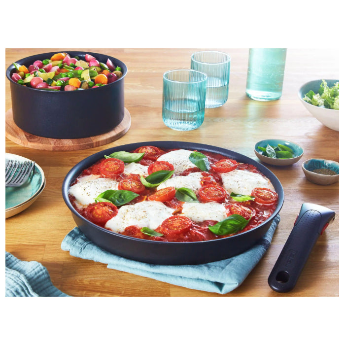 TEFAL | Ingenio Daily Chef | Pots & Pans Set | L7629453 | 4 pcs | 18/22/26 cm | Induction | Removable Handle | Black