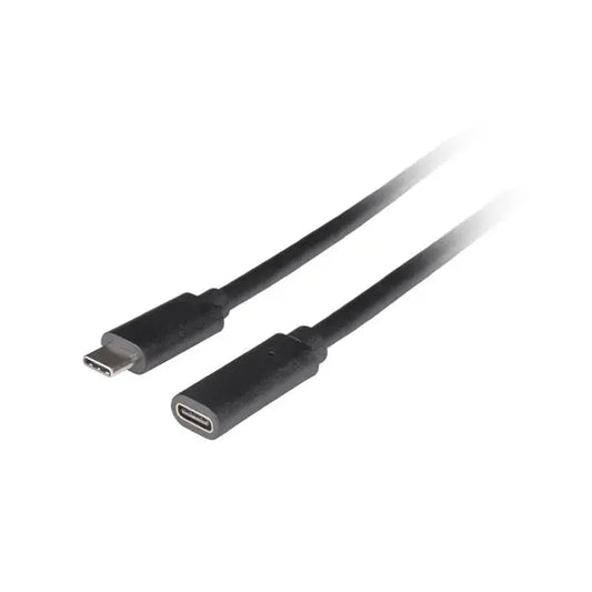 Lanberg | USB-C extension cable | 24 pin USB-C | Male | Female | 50 cm | Black