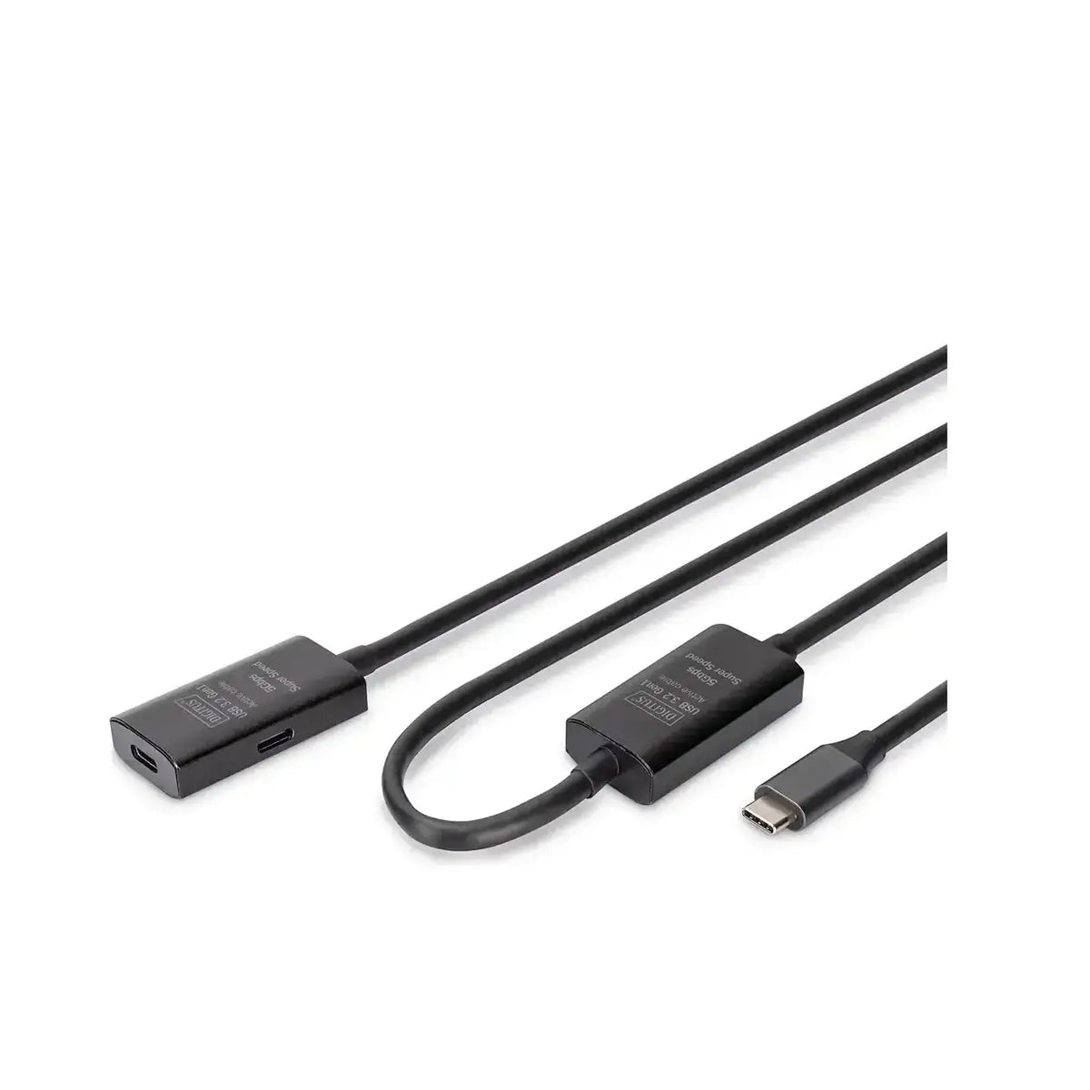 Digitus | USB extension cable | 24 pin USB-C | Male | Female | 10 m | Black
