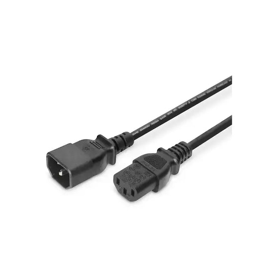 Digitus | Power extension cable | Power IEC 60320 C13 to C14 | Black