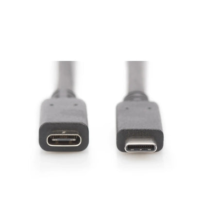 Digitus | USB-C extension cable | 24 pin USB-C | Male | Female | 70 cm | Black
