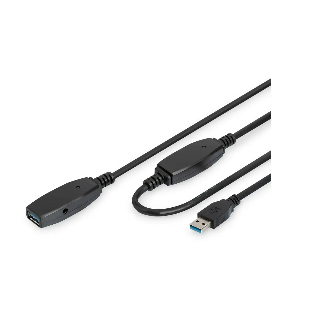 Digitus | USB extension cable | 9 pin USB Type A | Male | Female | 15 m | Black