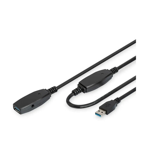 Digitus | USB extension cable | 9 pin USB Type A | Male | Female | 15 m | Black