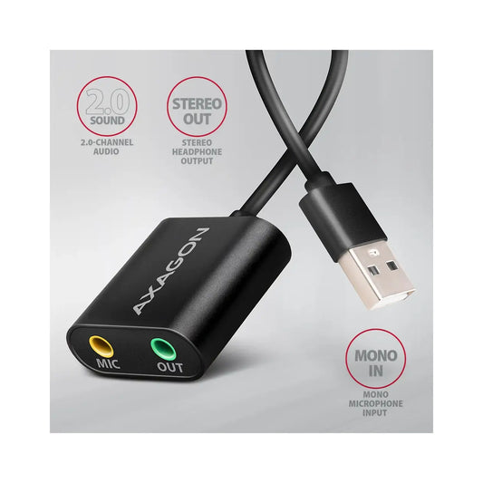 AXAGON | USB Cable Audio Adapter | ADA-12 | Black