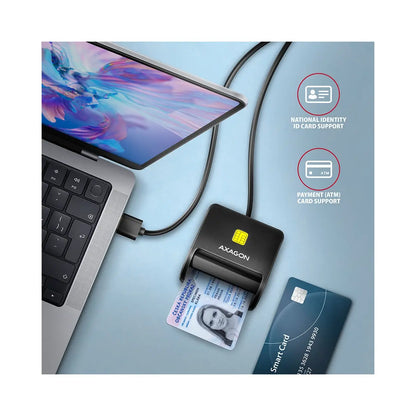 AXAGON | USB-A Smart card/ID card FlatReader | CRE-SM3N