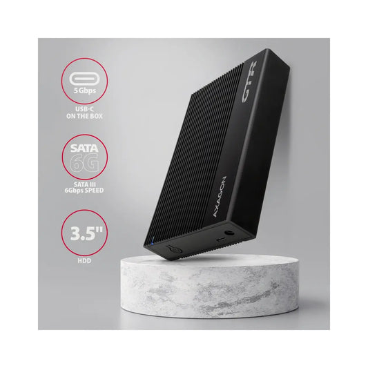 AXAGON | Storage enclosure | EE35-GTR | Hard drive | 3.5" | SATA 6Gb/s | USB-C 3.2
