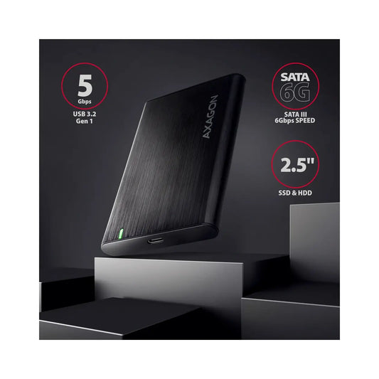 AXAGON | External box | EE25-A6C | Solid state drive | 2.5" | SATA 6Gb/s | USB 3.2