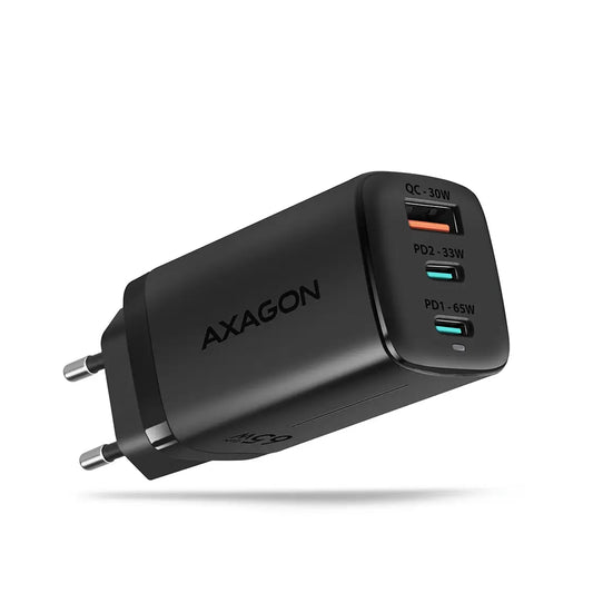 AXAGON | GaN wallcharger 3x port (USB-A + 2x USB-C) | 65W | ACU-DPQ65