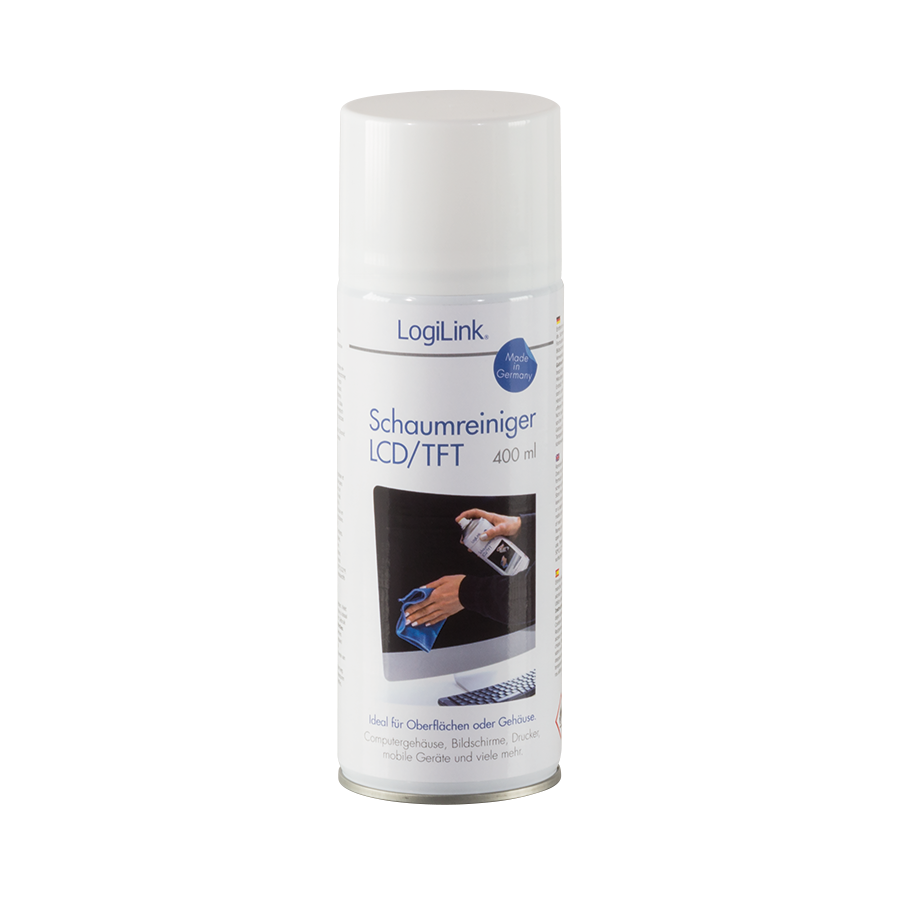 LogiLink | Cleaning Foam | RP0012 | 400 ml | For LCD/TFT Screens | White