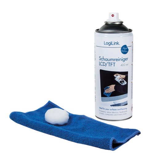 LogiLink | Cleaning Foam | RP0012 | 400 ml | For LCD/TFT Screens | White