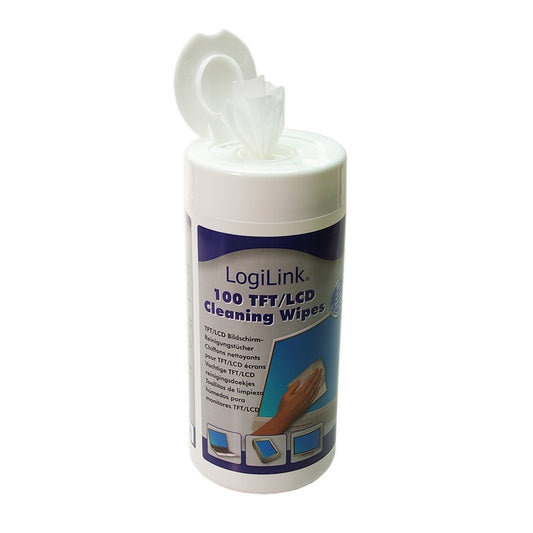 LogiLink | TFT/LCD Cleaning Wipes | RP0003 | 100 pcs | Anti-Static | Alcohol-Free