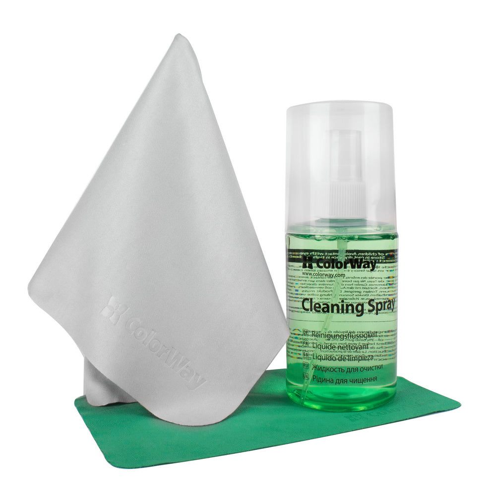 ColorWay | 3-in-1 Cleaning Kit | CW-5200 | 200 ml | 2 Microfiber Cloths | For Screens & Electronics