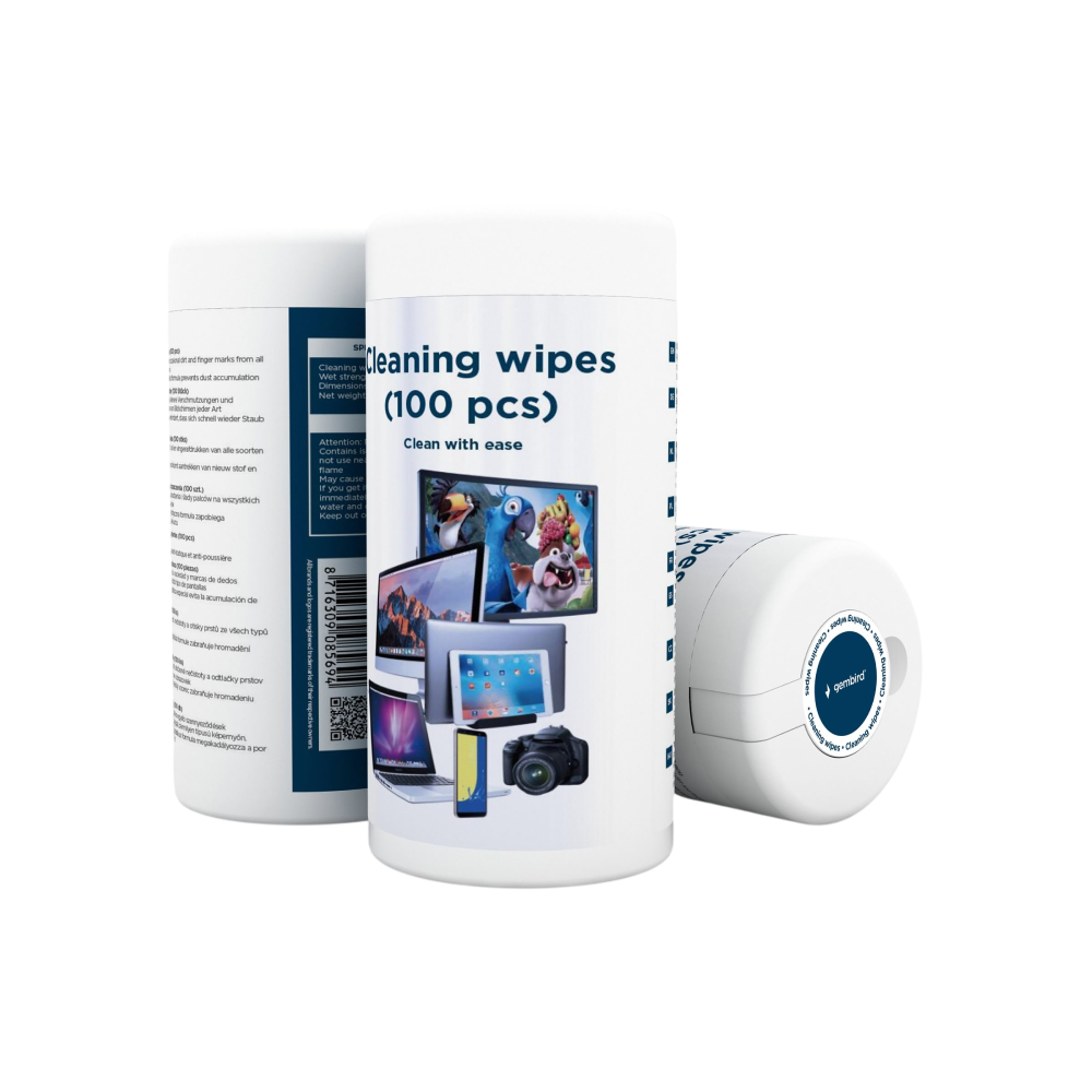 Gembird | Cleaning Wipes | CK-WW100-01 | 100 pcs | For LCD/TFT/Plasma Screens