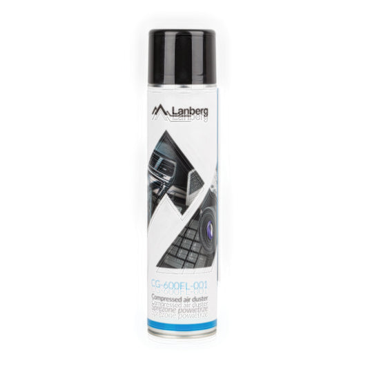 Lanberg | Air Duster | CG-600FL-001 | 600 ml | Compressed Gas | Extension Tube | White