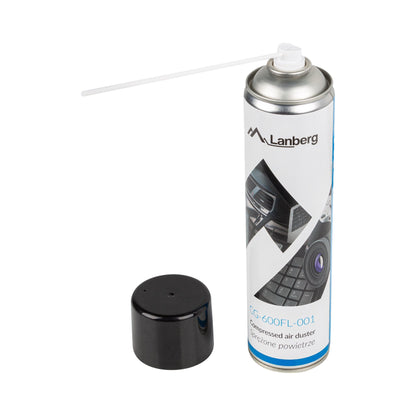 Lanberg | Air Duster | CG-600FL-001 | 600 ml | Compressed Gas | Extension Tube | White