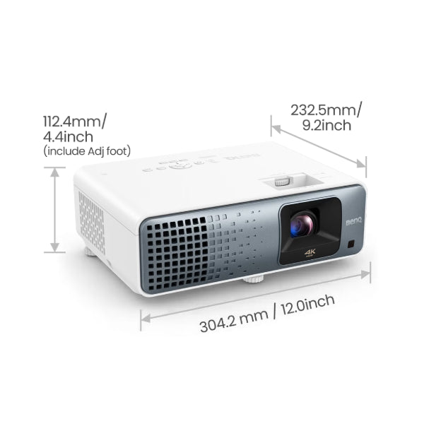 BenQ | TK710 | 4K UHD Laser Projector | DLP | 3840 × 2160 | 3200 ANSI Lumens | 3D | HDR10 | 1.3× Zoom | Grey/White