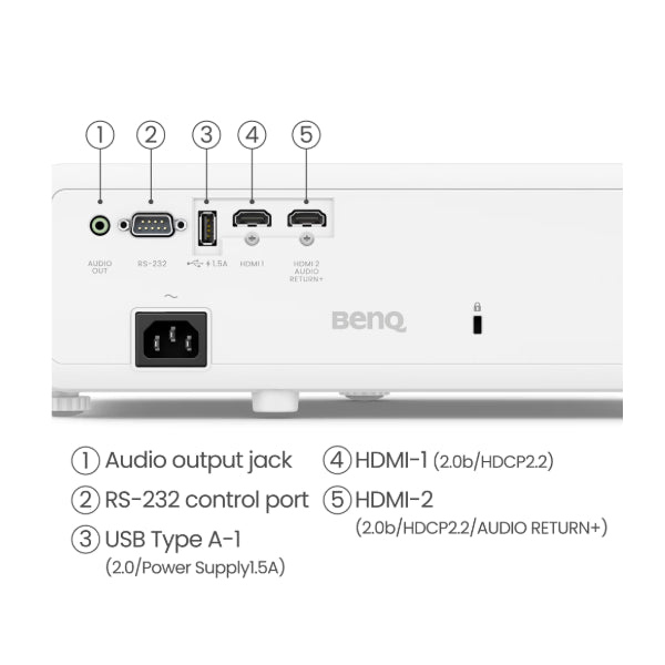 BenQ | TK710 | 4K UHD Laser Projector | DLP | 3840 × 2160 | 3200 ANSI Lumens | 3D | HDR10 | 1.3× Zoom | Grey/White