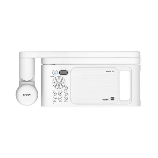 Epson | ELPDC30 | 4K UHD Document Camera | 13 MP | 10× Optical Zoom | 23× Digital Zoom | 60 fps | Wi-Fi | White