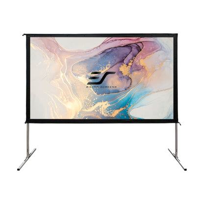 Elite Screens | Yard Master 2 Series | OMS120H2 | 120" | 16:9 | Portable Projection Screen with Legs | CineWhite | Silver / Black