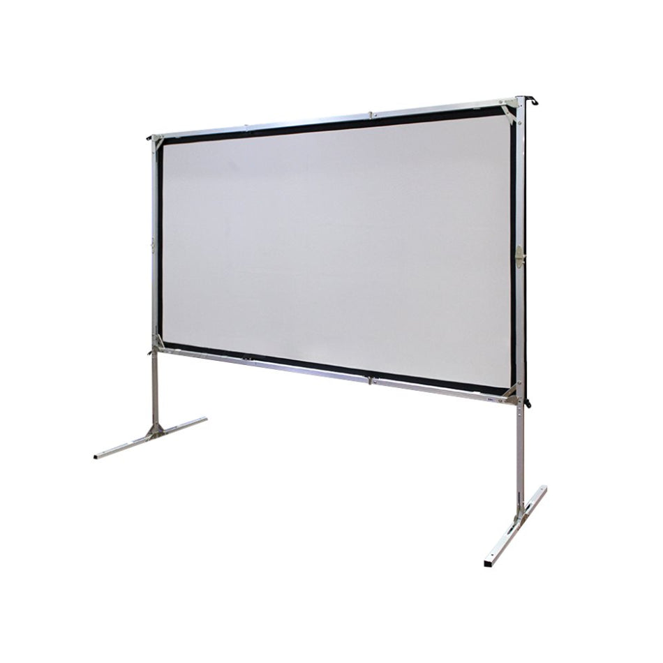 Elite Screens | Yard Master 2 Series | OMS120H2-DUAL | 120" | 16:9 | Outdoor Projection Screen | WraithVeil® Dual | Black / Silver