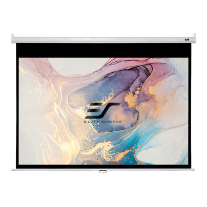 Elite Screens | Manual Series | M113NWS1 | 113" | 1:1 | Manual Projection Screen | MaxWhite® 2 | White