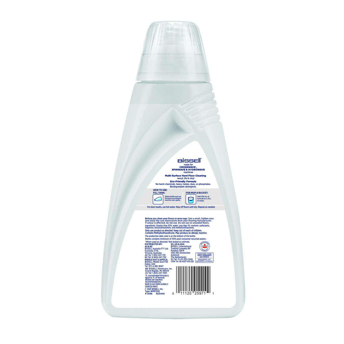Bissell | Natural Multi-Surface Floor Cleaning Solution | 3096 | 1000 ml | Multi-Surface Cleaning Solution