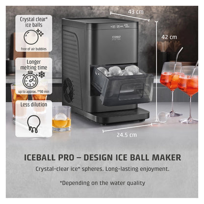 Caso | IceBall Pro | 03404 | Ice Ball Maker | 1.3 L | 130 W | Matt Black