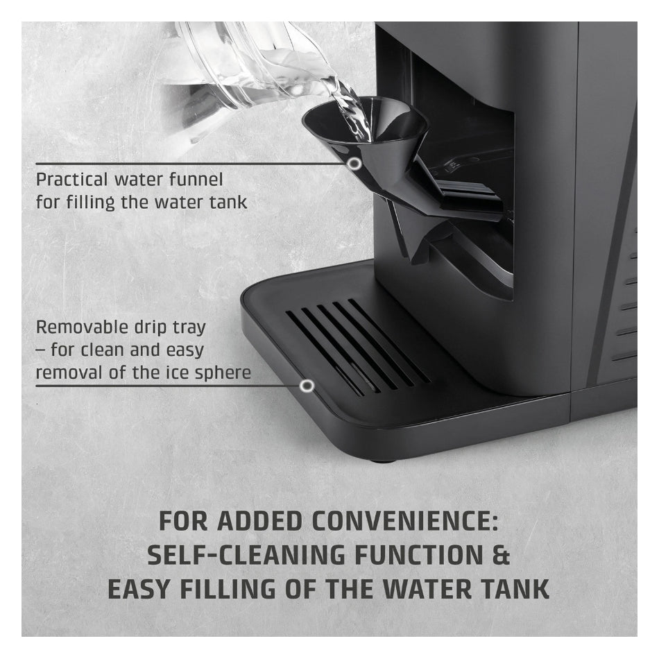 Caso | IceBall Pro | 03404 | Ice Ball Maker | 1.3 L | 130 W | Matt Black