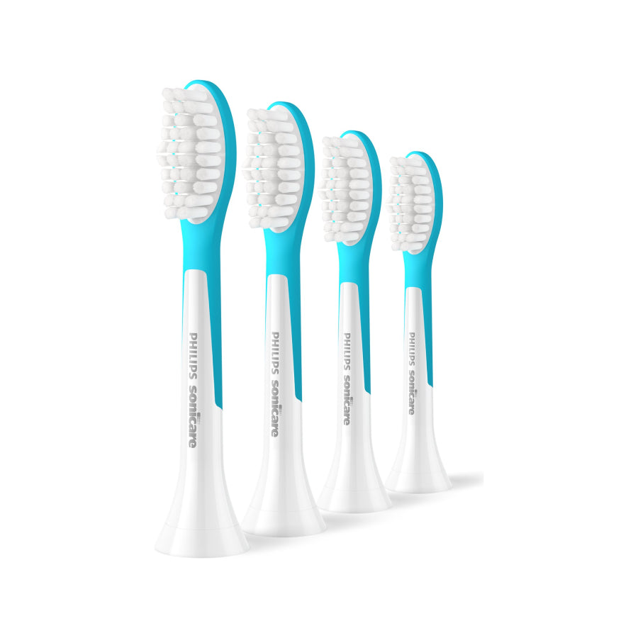 Philips | HX6044/90 | Sonicare For Kids 7+ | Replacement Brush Heads | 4 Heads | For Kids | White/Blue